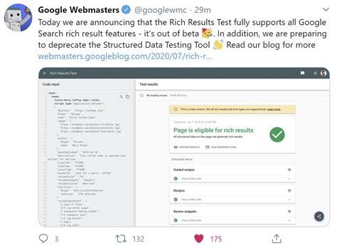 rich results testing tool